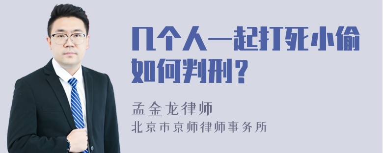 几个人一起打死小偷如何判刑？