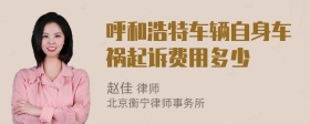 呼和浩特车辆自身车祸起诉费用多少