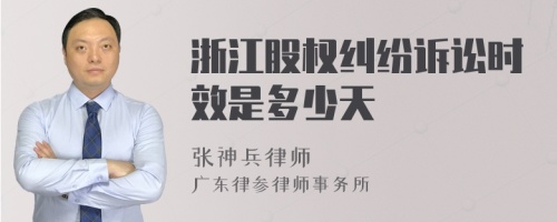 浙江股权纠纷诉讼时效是多少天