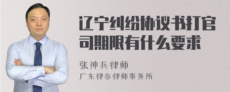 辽宁纠纷协议书打官司期限有什么要求