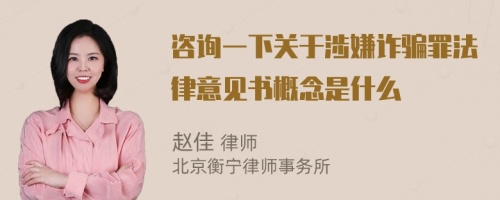咨询一下关于涉嫌诈骗罪法律意见书概念是什么