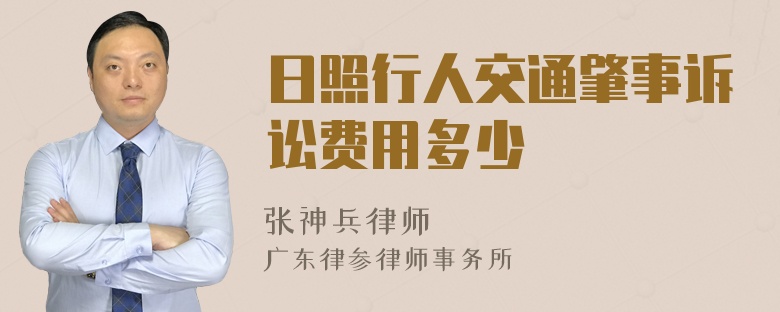 日照行人交通肇事诉讼费用多少