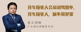 开车撞死人会吊销驾照不，开车撞死人，属不算犯罪