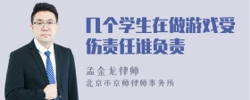 几个学生在做游戏受伤责任谁负责