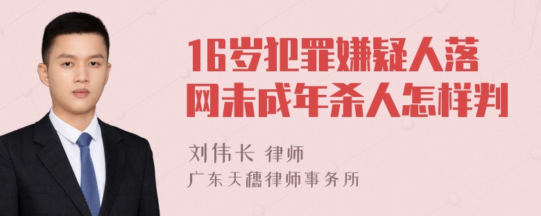 16岁犯罪嫌疑人落网未成年杀人怎样判