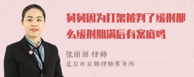 舅舅因为打架被判了缓刑那么缓刑期满后有案底吗