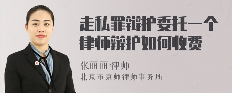 走私罪辩护委托一个律师辩护如何收费