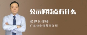 公示的特点有什么