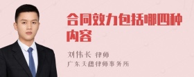 合同效力包括哪四种内容