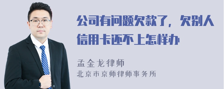 公司有问题欠款了，欠别人信用卡还不上怎样办