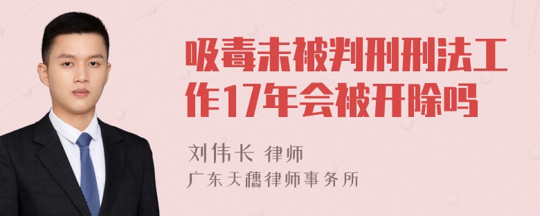 吸毒未被判刑刑法工作17年会被开除吗