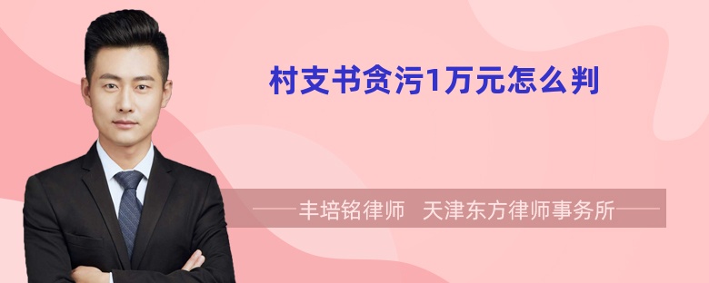 村支书贪污1万元怎么判