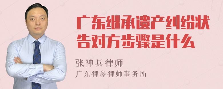 广东继承遗产纠纷状告对方步骤是什么