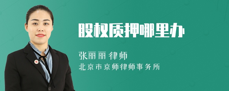 股权质押哪里办
