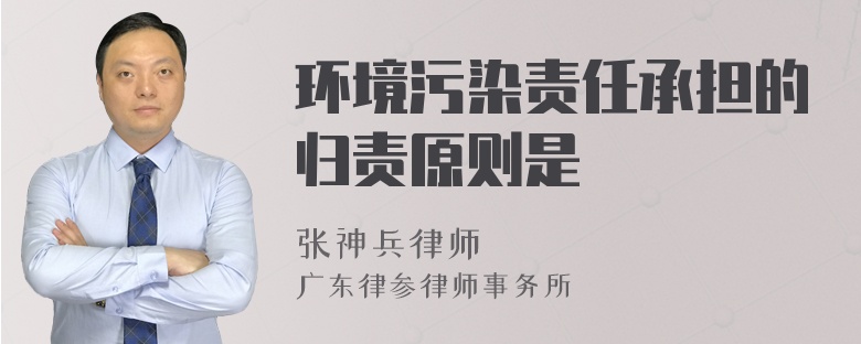 环境污染责任承担的归责原则是