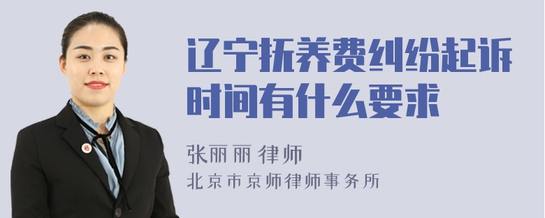 辽宁抚养费纠纷起诉时间有什么要求