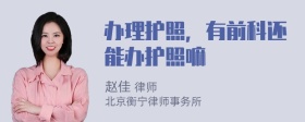 办理护照，有前科还能办护照嘛