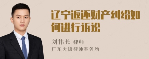 辽宁返还财产纠纷如何进行诉讼
