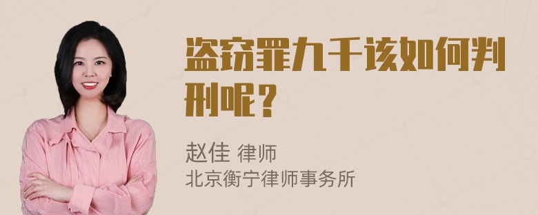 盗窃罪九千该如何判刑呢？