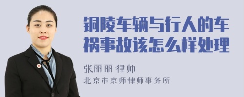 铜陵车辆与行人的车祸事故该怎么样处理
