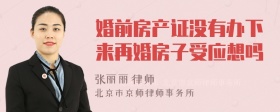 婚前房产证没有办下来再婚房子受应想吗