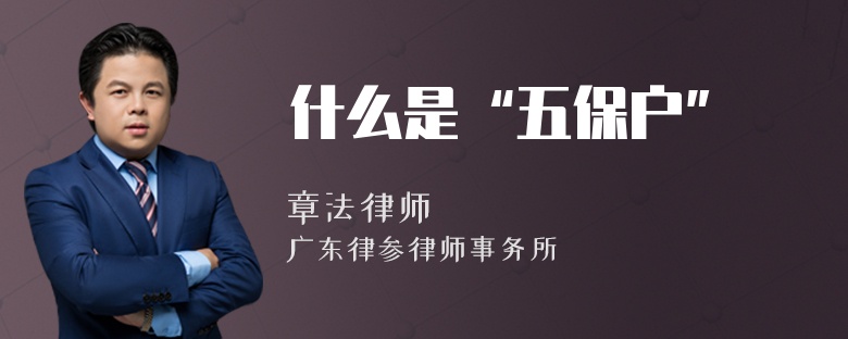 什么是“五保户”