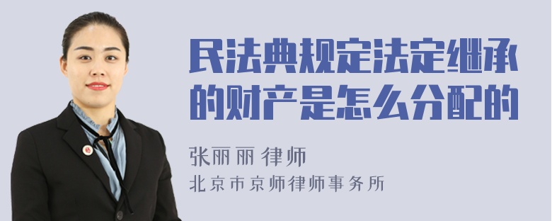民法典规定法定继承的财产是怎么分配的