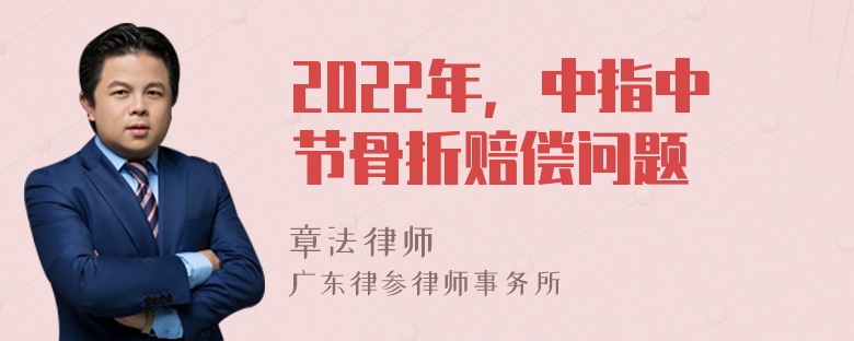 2022年，中指中节骨折赔偿问题