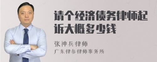 请个经济债务律师起诉大概多少钱