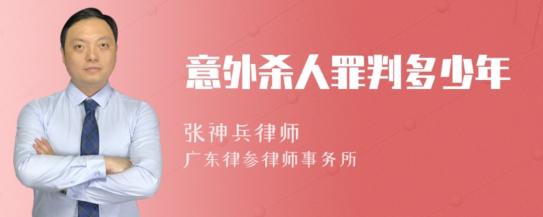意外杀人罪判多少年
