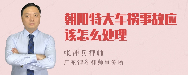 朝阳特大车祸事故应该怎么处理
