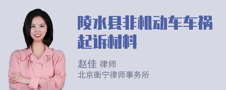 陵水县非机动车车祸起诉材料
