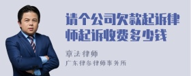 请个公司欠款起诉律师起诉收费多少钱