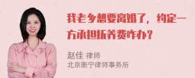 我老乡想要离婚了，约定一方承担抚养费咋办？