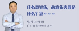 什么算轻伤，故意伤害罪是什么？急～～～