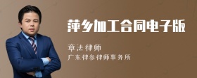 萍乡加工合同电子版
