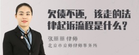 欠债不还，该走的法律起诉流程是什么？