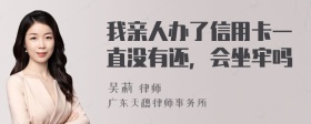 我亲人办了信用卡一直没有还，会坐牢吗