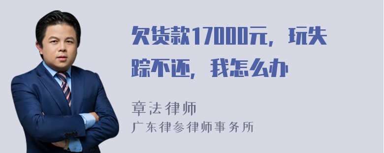 欠货款17000元，玩失踪不还，我怎么办