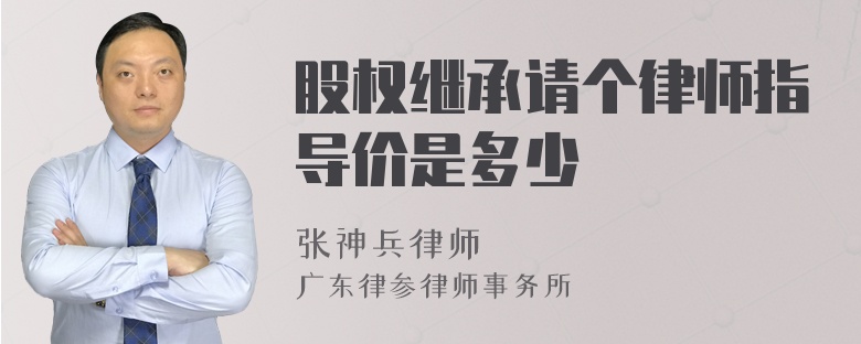 股权继承请个律师指导价是多少