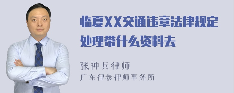 临夏XX交通违章法律规定处理带什么资料去