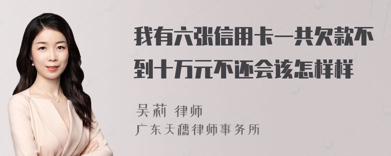 我有六张信用卡一共欠款不到十万元不还会该怎样样