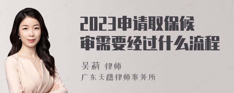 2023申请取保候审需要经过什么流程