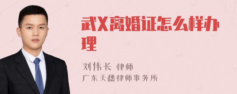 武X离婚证怎么样办理