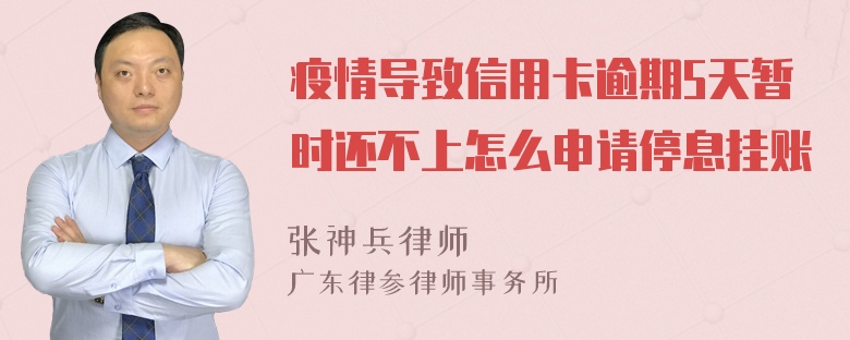 疫情导致信用卡逾期5天暂时还不上怎么申请停息挂账