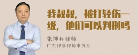 我叔叔，被打轻伤一级，他们可以判刑吗