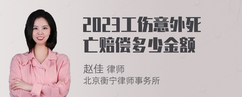 2023工伤意外死亡赔偿多少金额