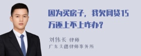 因为买房子，我欠网贷15万还上不上咋办？