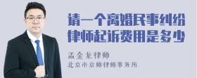 请一个离婚民事纠纷律师起诉费用是多少