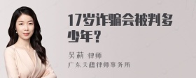 17岁诈骗会被判多少年？